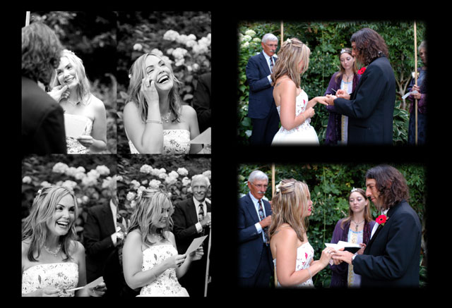 Parents held the huppah and read 7 especially prepared wedding blessings